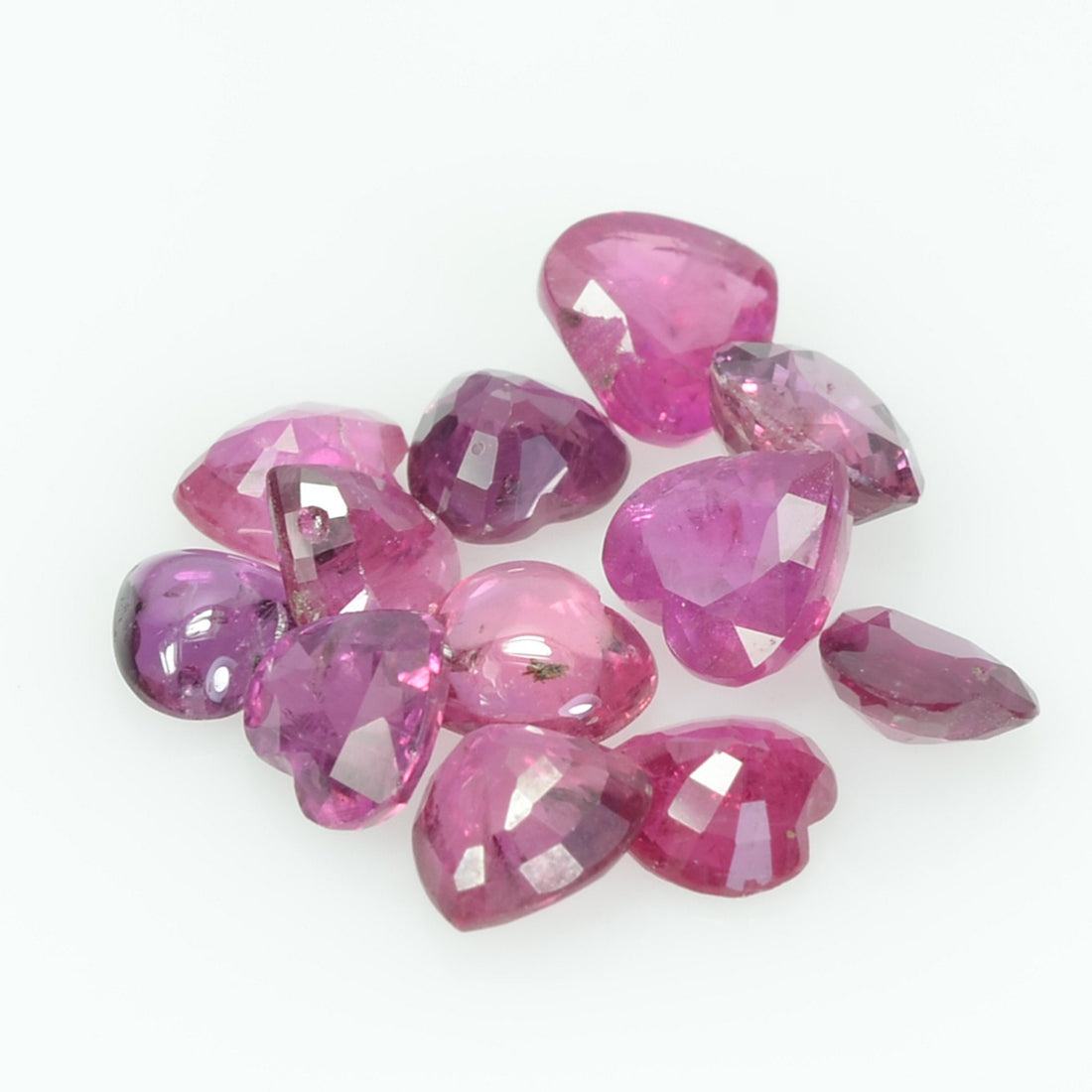 4 Mm Natural Ruby Loose Gemstone Heart Cut