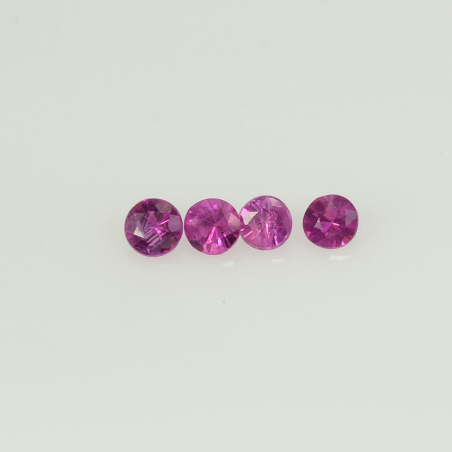 2.5 mm Natural Pink Sapphire Loose Gemstone Round Diamond Cut VS Quality AAA Color