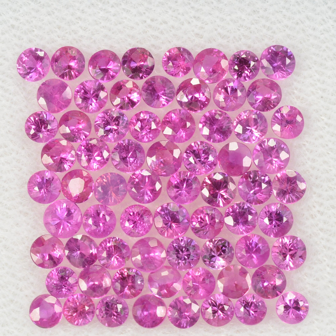 2.5 mm Natural Pink Sapphire Loose Gemstone Round Diamond Cut VS Quality A Color
