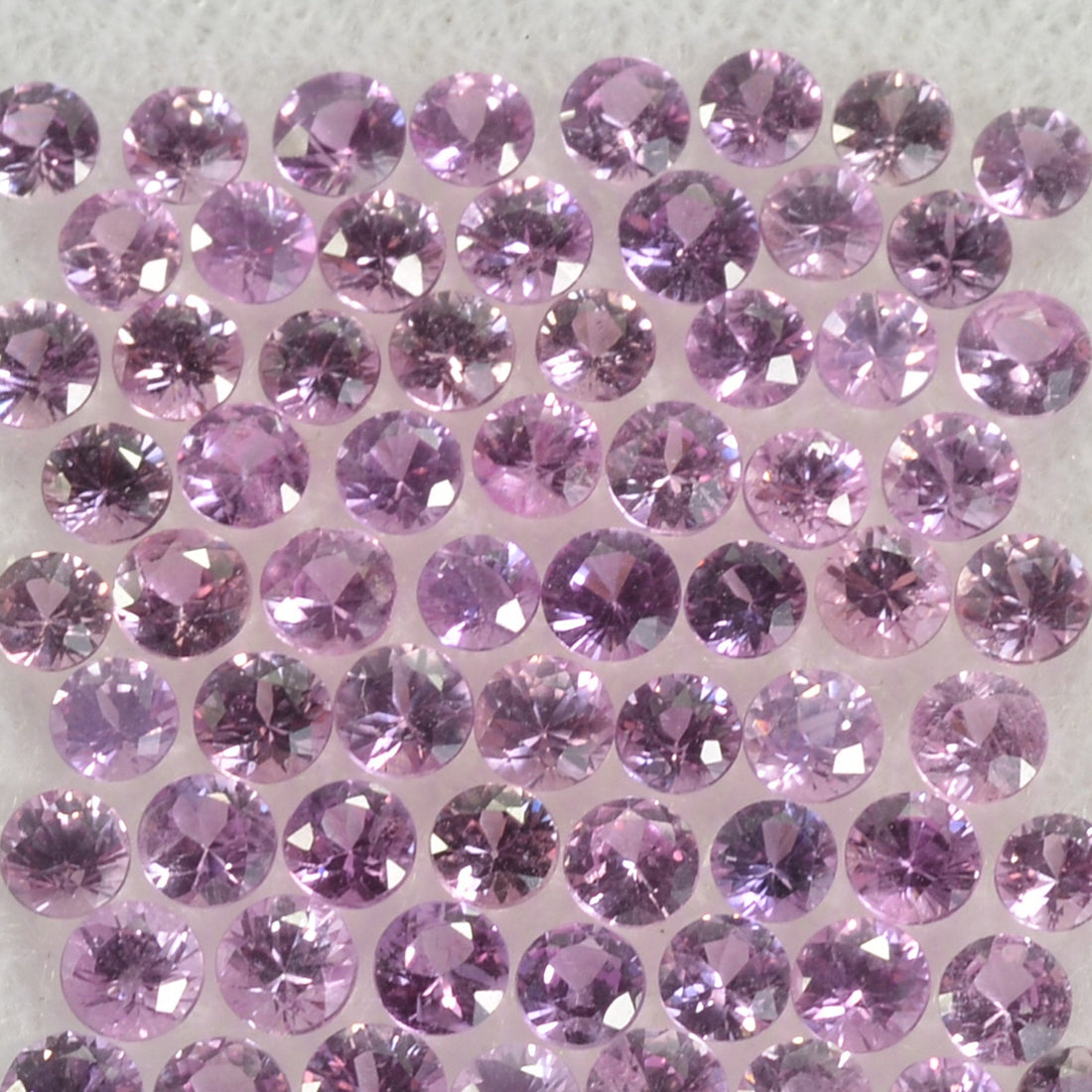 1.1-3.6 mm Natural Pink Sapphire Loose Gemstone Round Diamond Cut Cleanish Quality