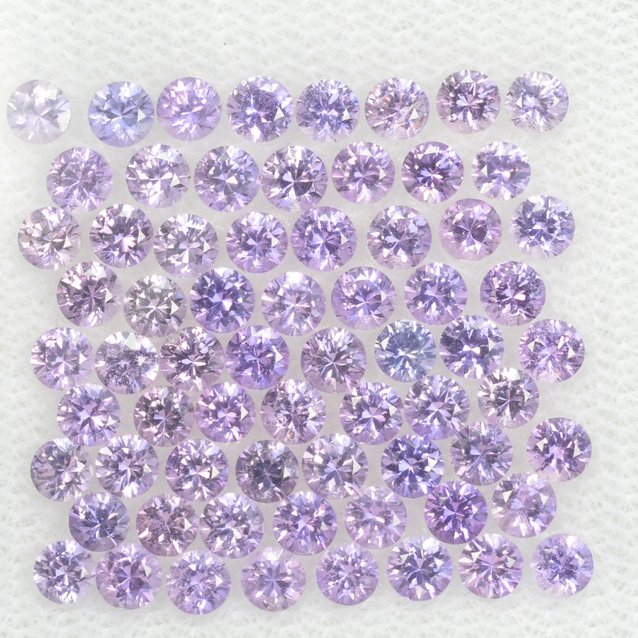 2-3.5 mm Natural Purple Sapphire Loose Gemstone Round Diamond Cut Cleanish Quality