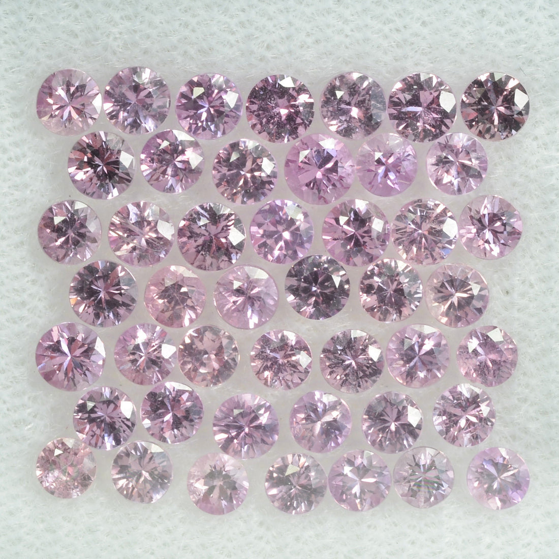 1.1-3.6 mm Natural Pink Sapphire Loose Gemstone Round Diamond Cut Cleanish Quality