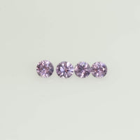 1.4-3.5 mm Natural Pink Sapphire Loose Gemstone Round Diamond Cut Cleanish Quality