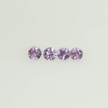 1.4-3.5 mm Natural Pink Sapphire Loose Gemstone Round Diamond Cut Cleanish Quality