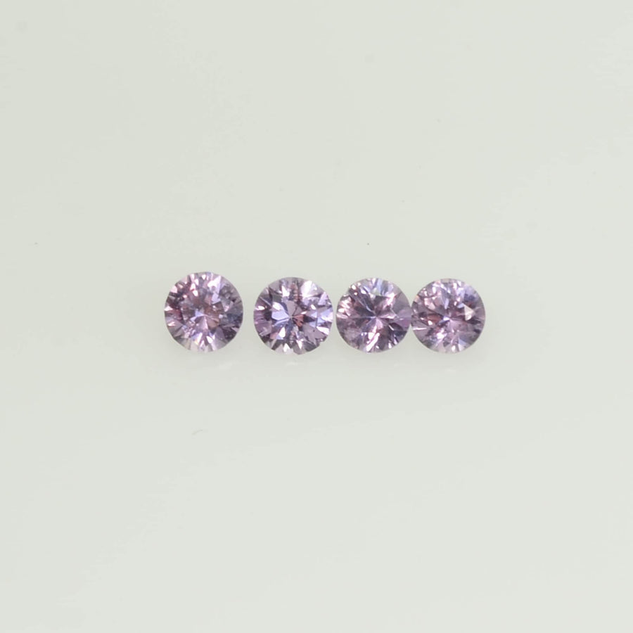 1.4-3.5 mm Natural Pink Sapphire Loose Gemstone Round Diamond Cut Cleanish Quality