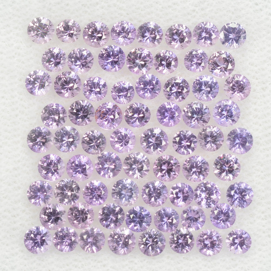 1.4-3.5 mm Natural Pink Sapphire Loose Gemstone Round Diamond Cut Cleanish Quality