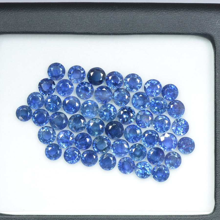 4.9-5.7 MM Natural Blue Sapphire Loose Gemstone Round Cut