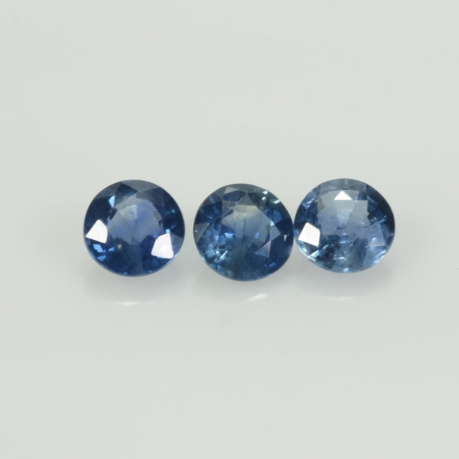 4.7-5.3 MM Natural Blue Sapphire Loose Gemstone Round Cut