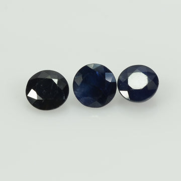 5.3-5.8 MM Natural Blue Sapphire Loose Gemstone Round Cut