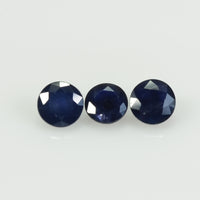 4.8-5.3 MM Natural Blue Sapphire Loose Gemstone Round Cut