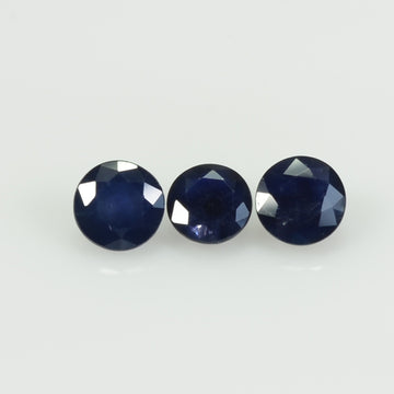 4.8-5.3 MM Natural Blue Sapphire Loose Gemstone Round Cut