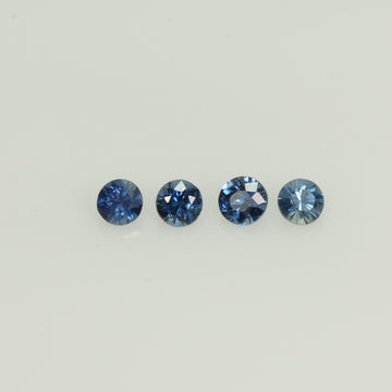 2.5 mm Natural BlueSapphire Loose Gemstone Round Diamond Cut Cleanish Quality Color