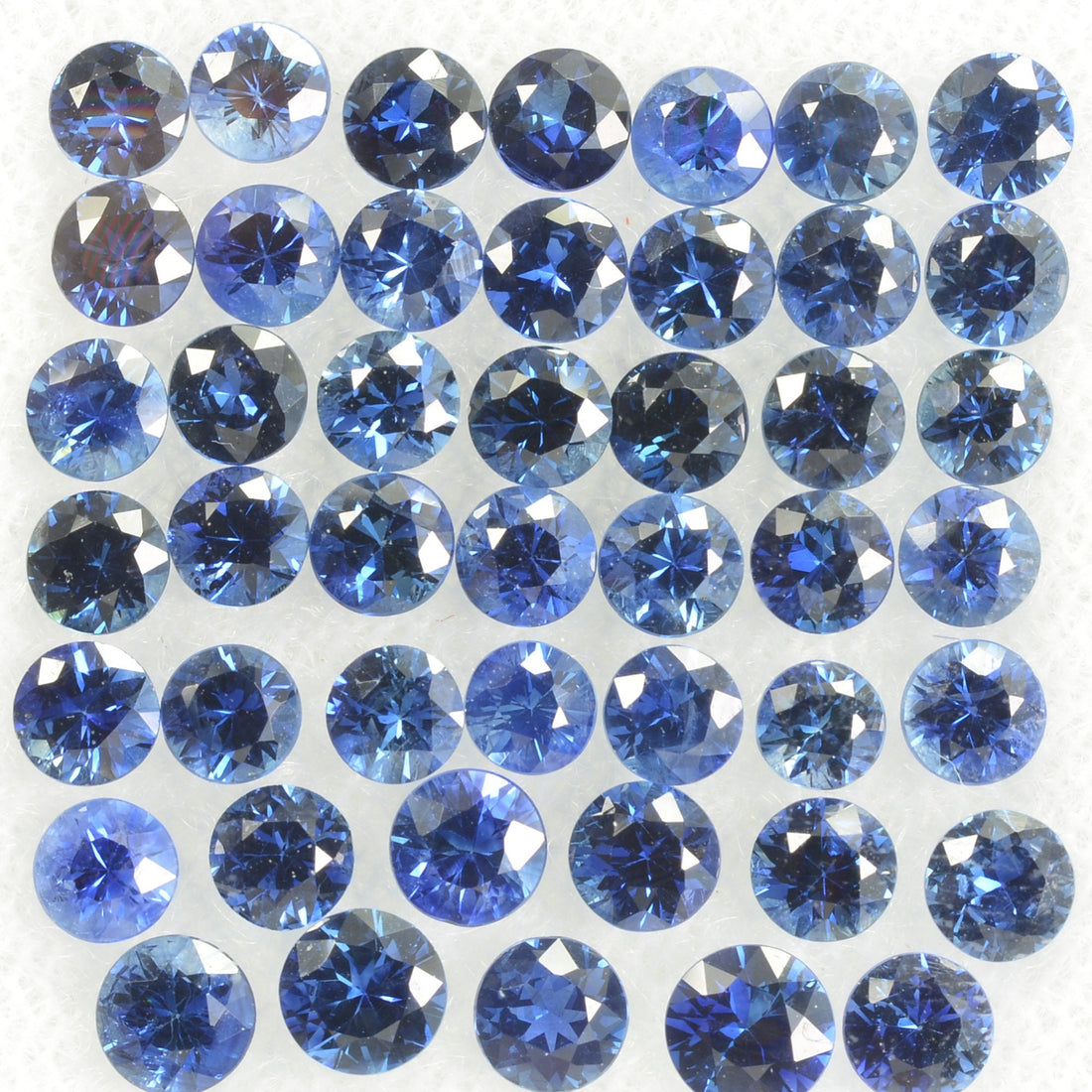 2.8-3.9 mm Natural BlueSapphire Loose Gemstone Round Diamond Cut CleanishQuality A+ Color