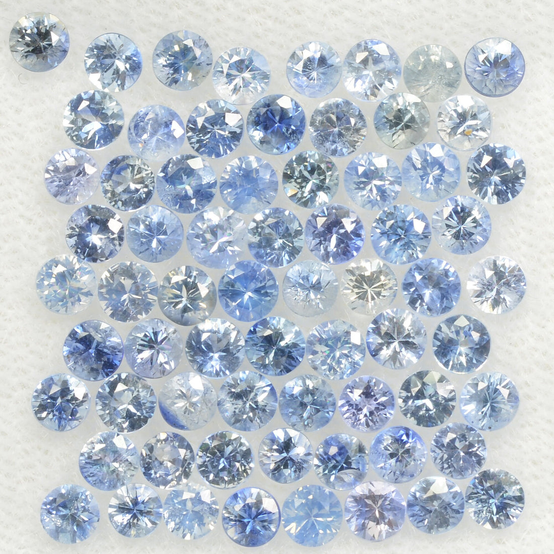 0.8-5 mm Natural BlueSapphire Loose Gemstone Round Diamond Cut Vs Quality Color