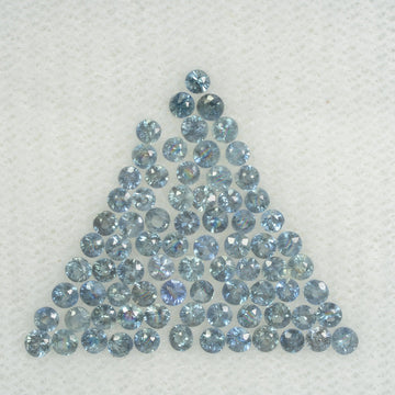 1.2 -2.5 mm Natural Blue Sapphire Loose Gemstone Round Diamond Cut Vs Quality Color