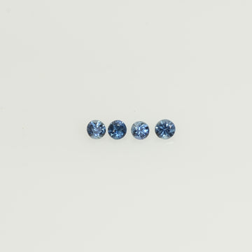 0.8-3.5 mm Natural Blue Sapphire Loose Gemstone Round Diamond Cut Vs Quality Color