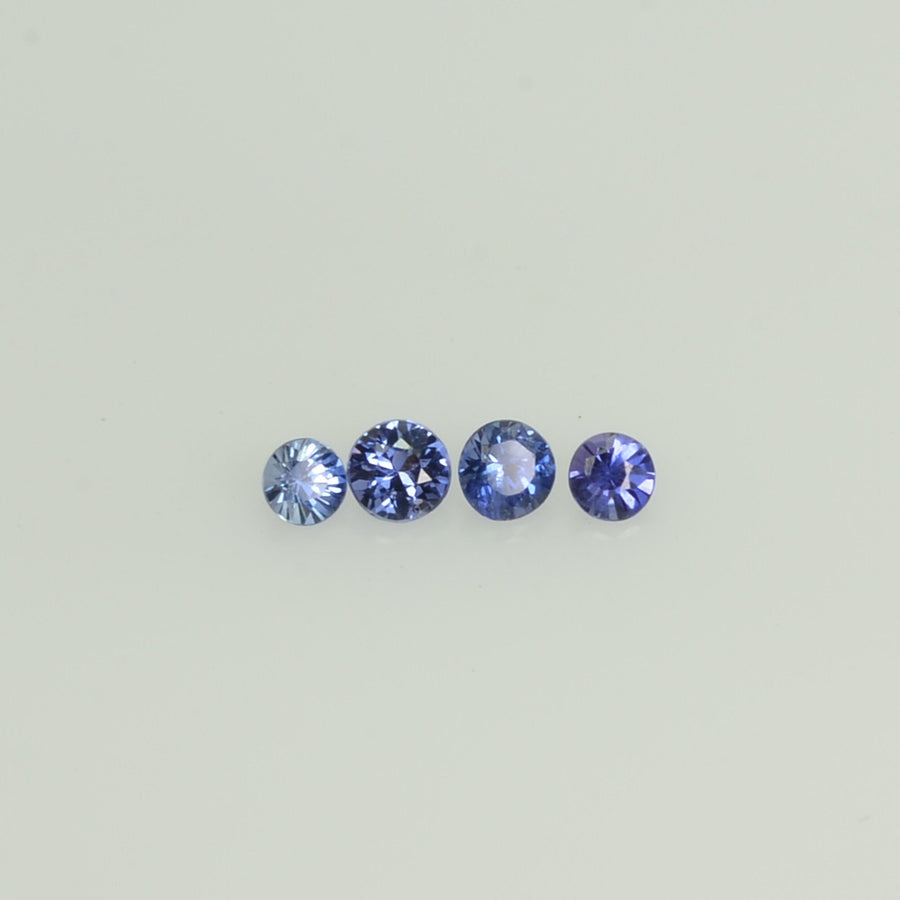 1.2 -4.0 mm Natural Blue Sapphire Loose Gemstone Round Diamond Cut Vs Quality Color