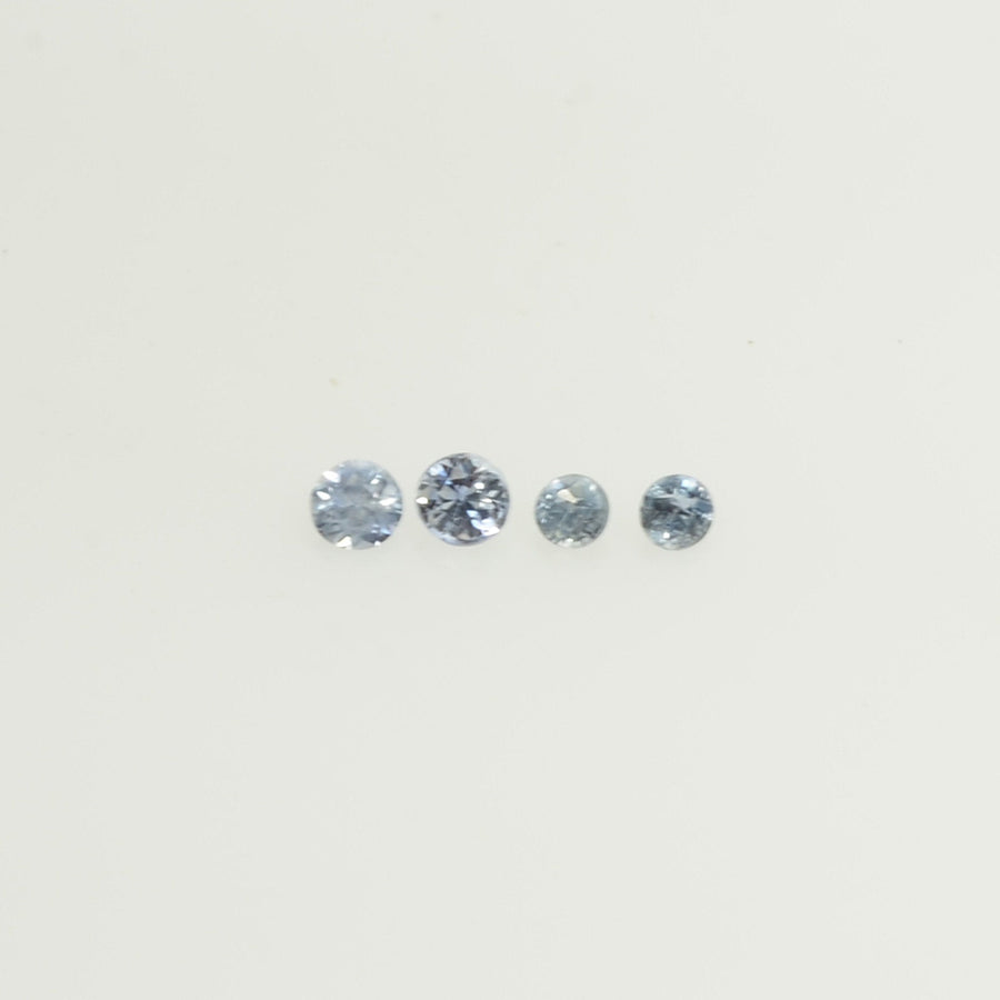 0.9-3.7 mm Natural Blue Sapphire Loose Gemstone Round Diamond Cut Vs Quality Color