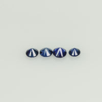 1.4-6.1 mm Natural Blue Sapphire Loose Gemstone Round Diamond Cut Vs Quality Color