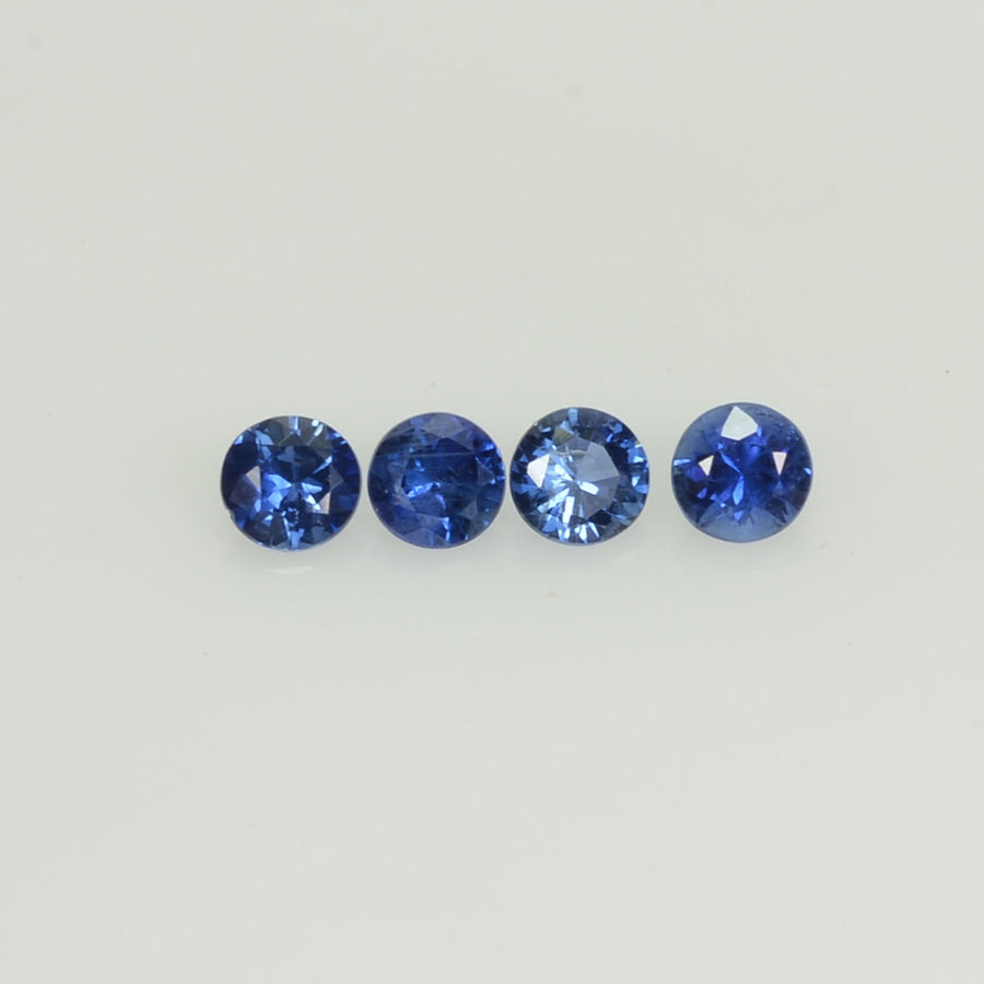 1.1-4.2 mm Natural Blue Sapphire Loose Gemstone Round Diamond Cut Vs Quality Color