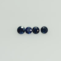 1.9-5.8 mm Natural Blue Sapphire Loose Gemstone Round Diamond Cut Vs Quality A+ Color
