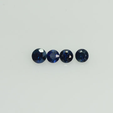 1.9-5.8 mm Natural Blue Sapphire Loose Gemstone Round Diamond Cut Vs Quality A+ Color