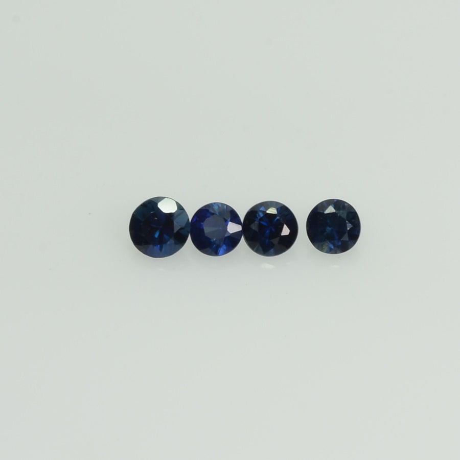1.9-5.8 mm Natural Blue Sapphire Loose Gemstone Round Diamond Cut Vs Quality A+ Color