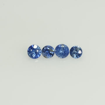 1.2-3.6 mm Natural Blue Sapphire Loose Gemstone Round Diamond Cut Vs Quality Color