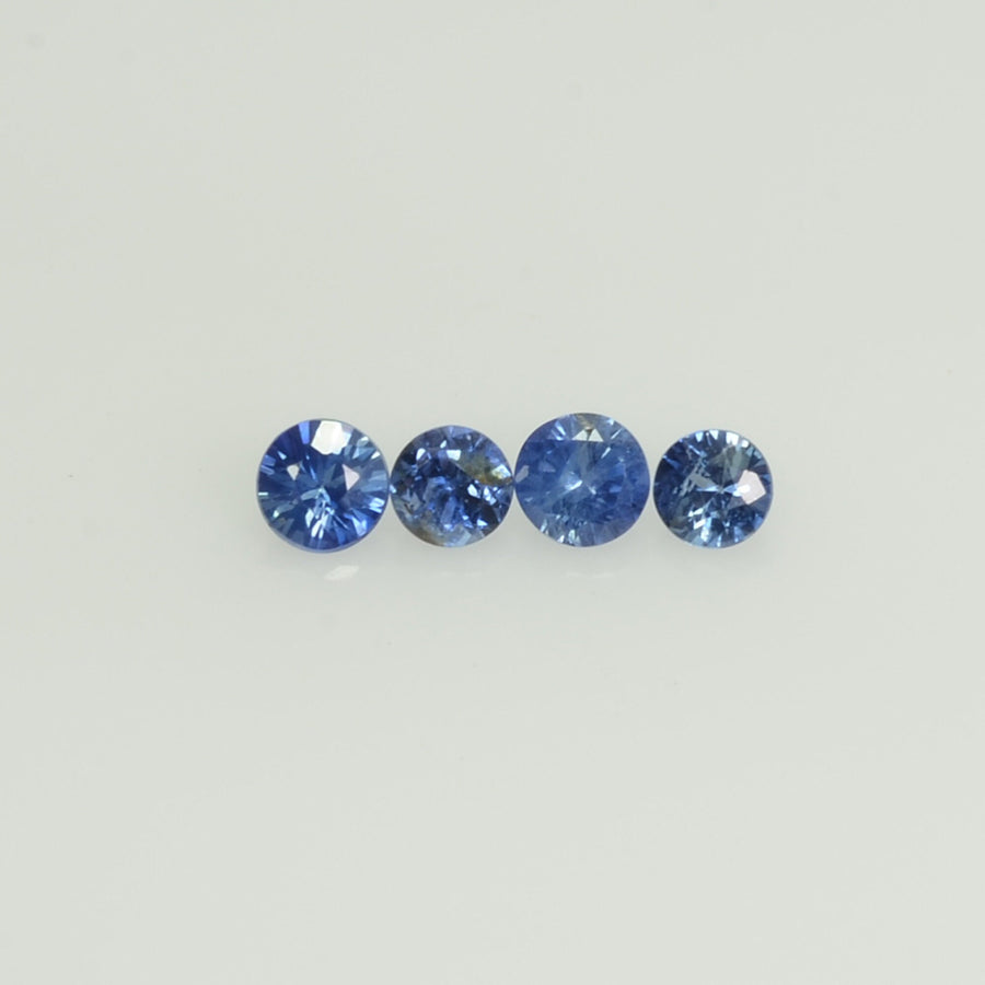 1.2-3.6 mm Natural Blue Sapphire Loose Gemstone Round Diamond Cut Vs Quality Color