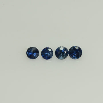 1.3-4.0 mm Natural Blue Sapphire Loose Gemstone Round Diamond Cut Vs Quality A Color