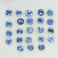 2.5-4.5 mm Natural Blue Sapphire Loose Gemstone Round Diamond Cut Cleanish Quality Color - Thai Gems Export Ltd.