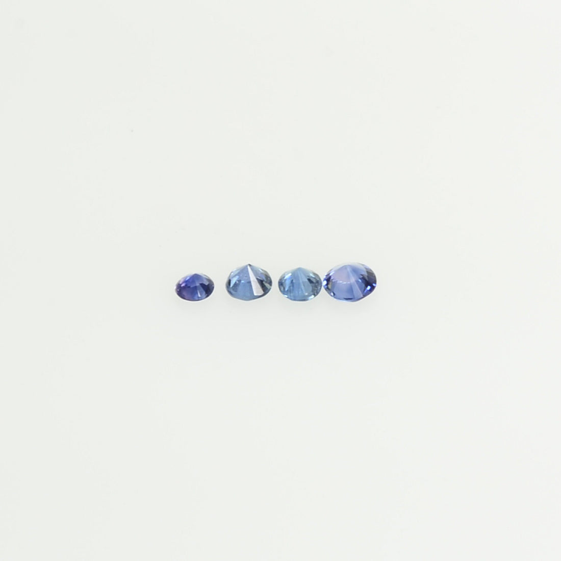 0.8-4.4 mm Natural Blue Sapphire Loose Gemstone Round Diamond Cut Cleanish Quality Color