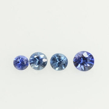 0.8-4.4 mm Natural Blue Sapphire Loose Gemstone Round Diamond Cut Cleanish Quality Color