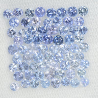 1.2-4.0 mm Natural Blue Sapphire Loose Gemstone Round Diamond Cut Vs Quality Color