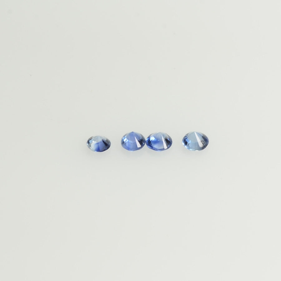 0.8-4.5 mm Natural Blue Sapphire Loose Gemstone Round Diamond Cut Cleanish Quality Color