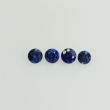 2.0-2.8 mm Natural BlueSapphire Loose Gemstone Round Diamond Cut Cleanish Quality AA Color