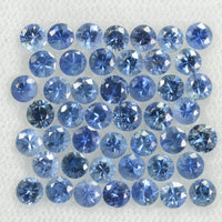 2.7-3.2 mm Natural BlueSapphire Loose Gemstone Round Diamond Cut Cleanish Quality Color