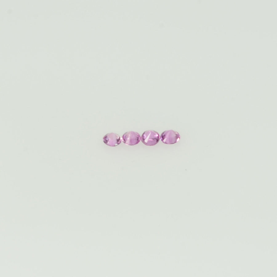 1.4-1.7 mm Natural Pink Sapphire Loose Gemstone Round Diamond Cut Cleanish Quality Color