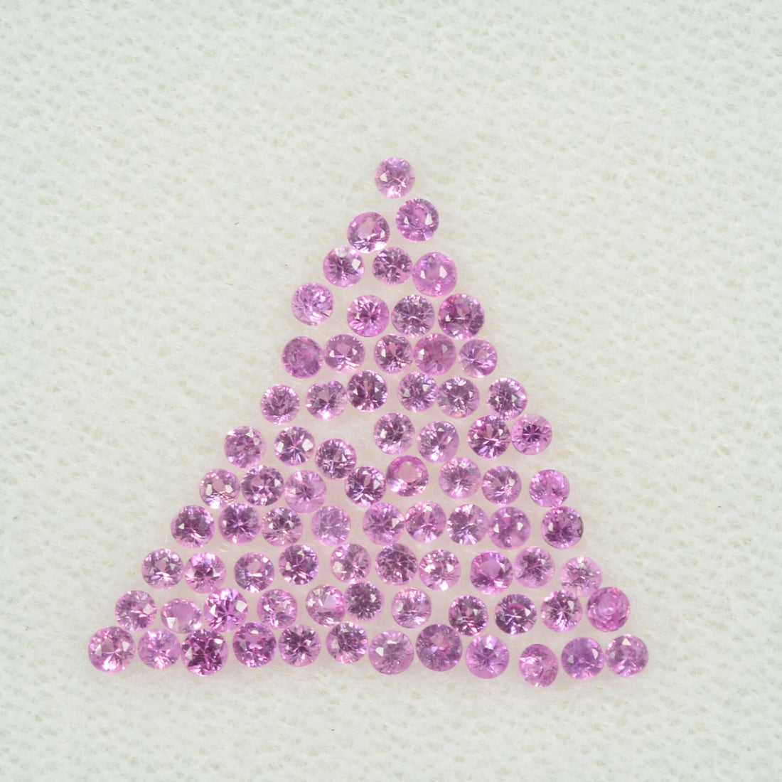 1.4-1.7 mm Natural Pink Sapphire Loose Gemstone Round Diamond Cut Cleanish Quality Color