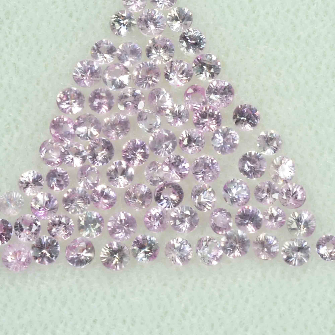 1.0-2.2 mm Natural Pink Sapphire Loose Gemstone Round Diamond Cut Vs Quality Color
