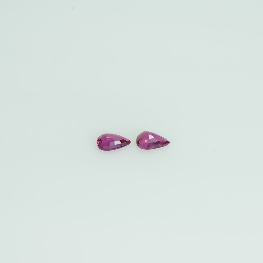 5x3 mm Lot Natural Ruby Loose Gemstone Pear Cut