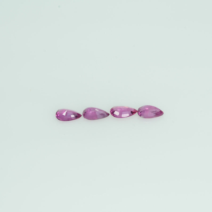 5x3 mm Lot Natural Ruby Loose Gemstone Pear Cut