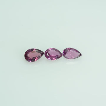 6x4 mm Natural Ruby Loose Gemstone Pear Cut