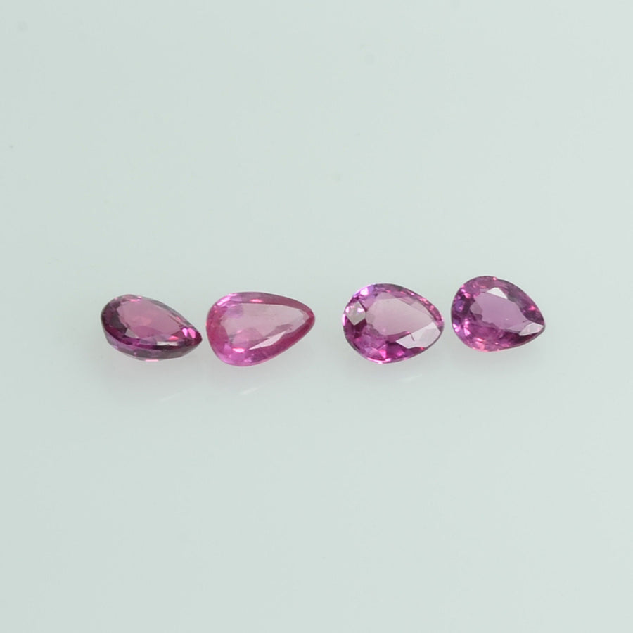 3x2 mm Lot Natural Ruby Loose Gemstone Pear Cut