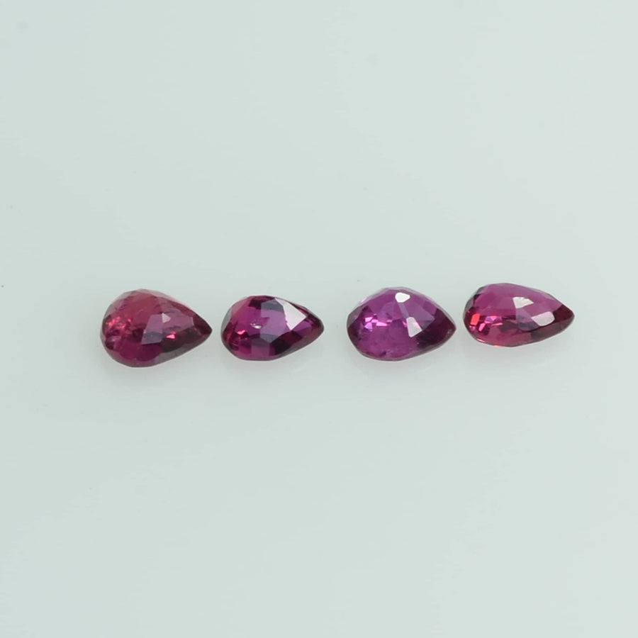 3x2 mm Natural Ruby Loose Gemstone Pear Cut