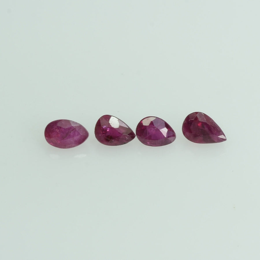 3x2 mm Natural Ruby Loose Gemstone Pear Cut