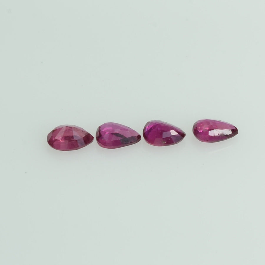 3x2 mm Natural Ruby Loose Gemstone Pear Cut
