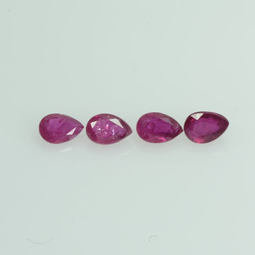 3x2 mm Natural Ruby Loose Gemstone Pear Cut