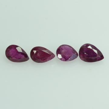 3.94 Cts Natural Ruby Loose Gemstone Pear Cut