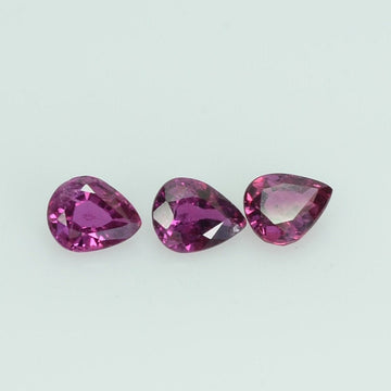 5x4 mm Natural Ruby Loose Gemstone Pear Cut
